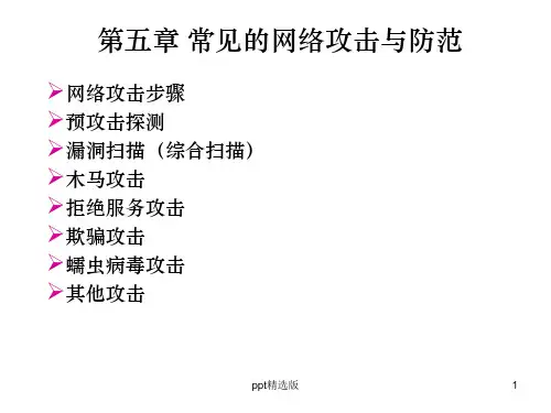 常见的网络攻击与防范ppt课件