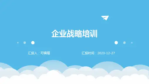 企业战略培训(PPT9)