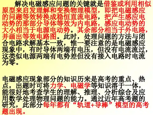 电磁感应导轨 单轨、双轨 共30页PPT资料