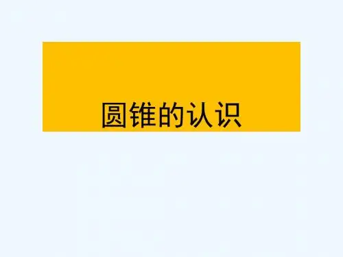 六年级数学下册《圆锥的认识》课件