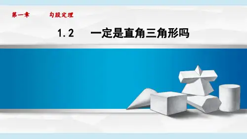 北师大版八年级上册数学第1章勾股定理 第2节一定是直角三角形吗
