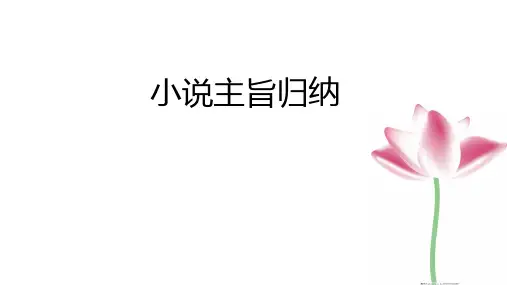 小说主旨归纳实用课件