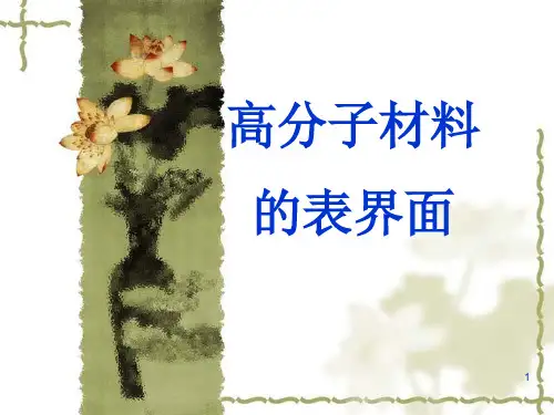 高分子材料的表界面-文档资料