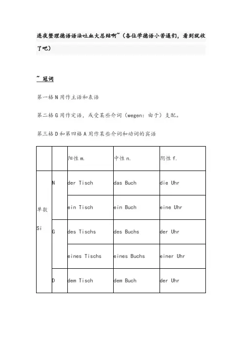 德语语法吐血大总结45123