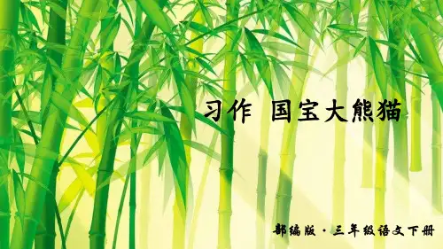 三年级下册语文第七单元习作国宝大熊猫(新教材)部编版
