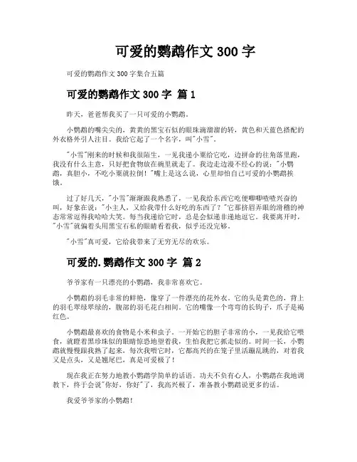 可爱的鹦鹉作文300字