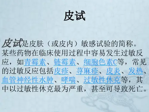 皮试(PPT文档)