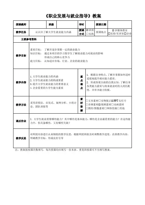 大学生就业能力内涵