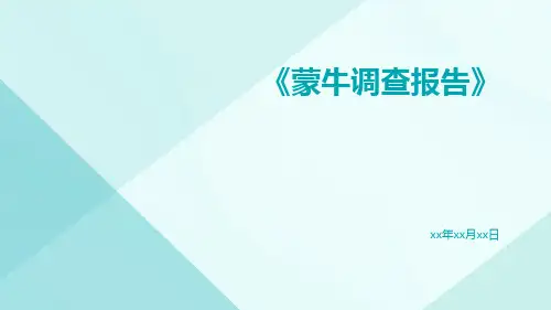 蒙牛调查报告