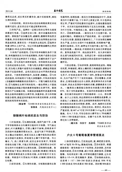 户太8号葡萄春夏季管理要点