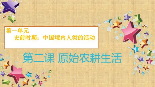七年级上册历史人教版 第02课 原始农耕生活 课件