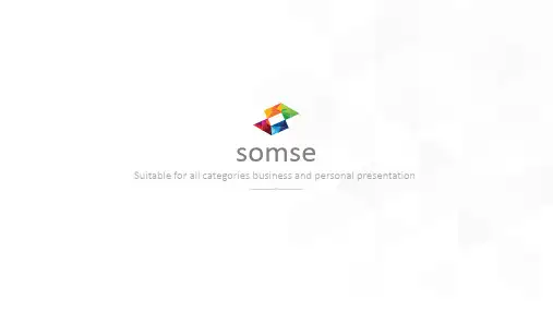 精美扁平化商务汇报模板之SomseBiru(Light)
