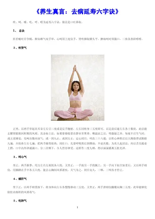 《养生真言：去病延寿六字诀》