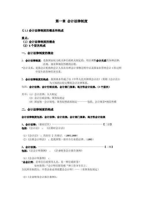 财经法 第一章 笔记