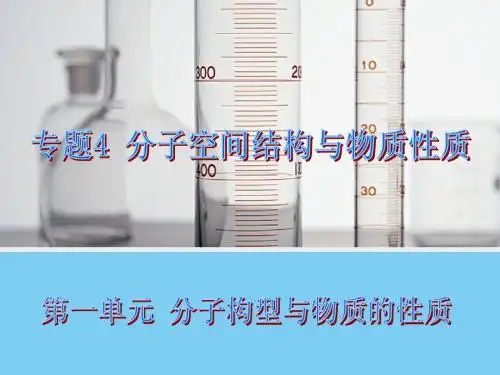高二化学苏教版选修3课件：4.1 分子构型与物质的性质