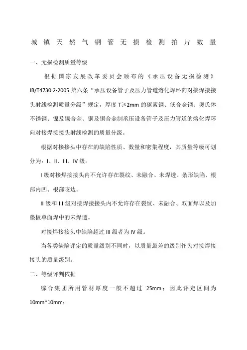 无损检测拍片数量