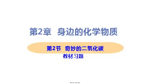 新沪教版九年级上册初中化学 2-2 奇妙的二氧化碳 教材习题课件