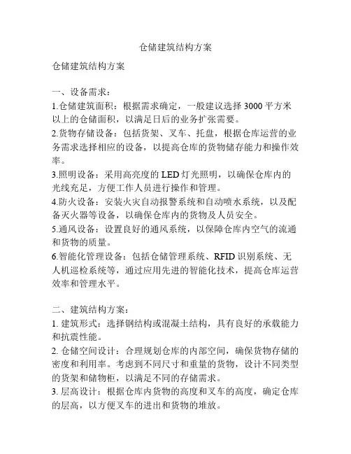 仓储建筑结构方案