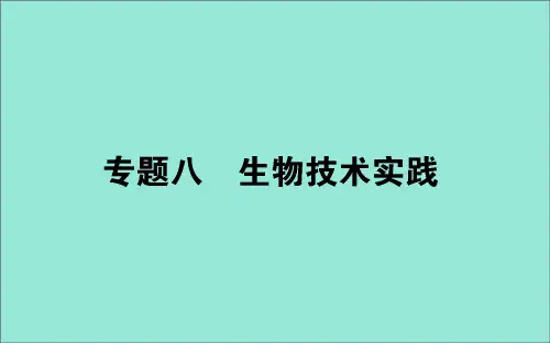 2020版高考生物二轮复习8生物技术实践课件