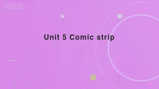 译林版英语七上同步教学 Unit 5 Comic strip 课件