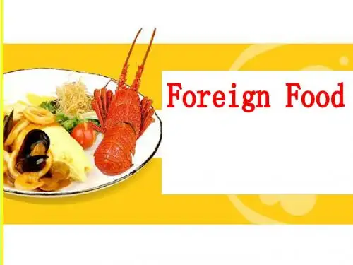 外研版高中英语选修8《Module 3 Foreign Food》课件设计