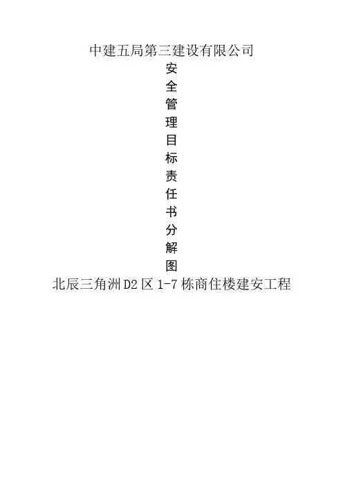 建筑行业安全管理全套资料安全管理目标责任书分解图