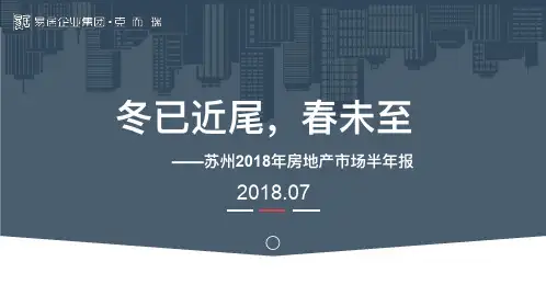 [克而瑞]2018年苏州楼市半年报
