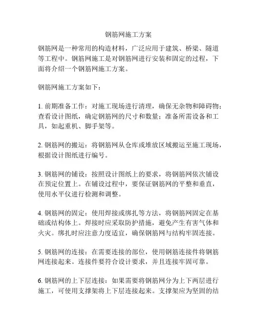 钢筋网施工方案
