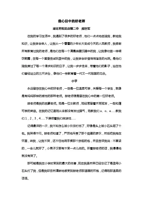我心目中的好老师