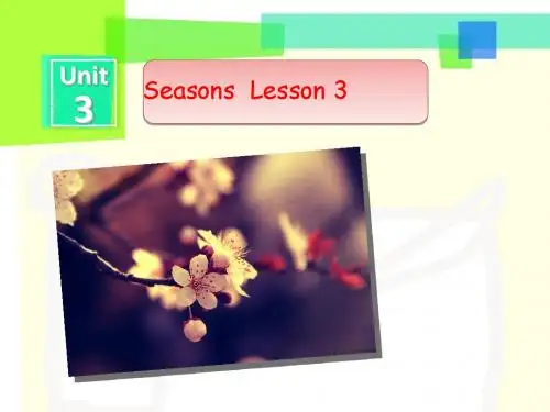 人教新起点二年级英语课件下册-Unit 3 Seasons Lesson 3 课件 2