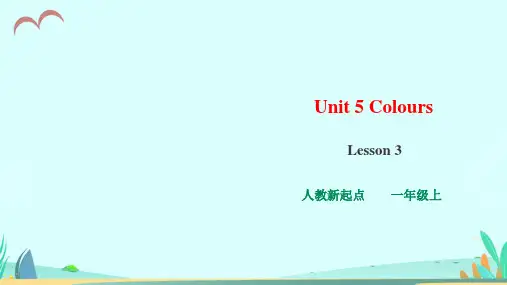 人教版新起点英语一年级上册Unit 5 Colours Lesson 3 课件