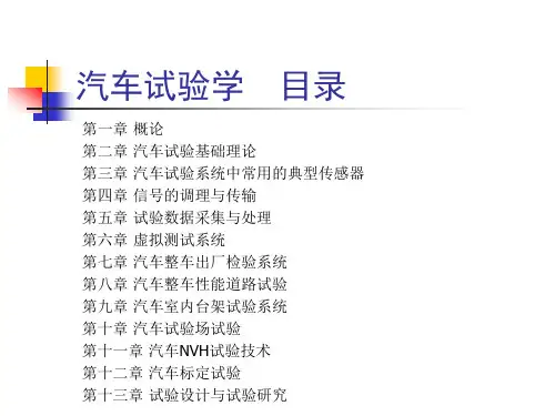 汽车试验学 第十一章 汽车NVH试验技术