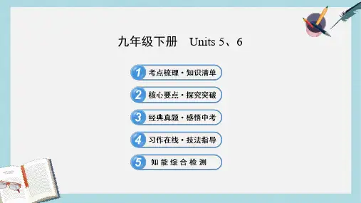 2019-2020年初中英语全程复习方略课件(教材复习案)九年级下册Units5、6(冀教版)