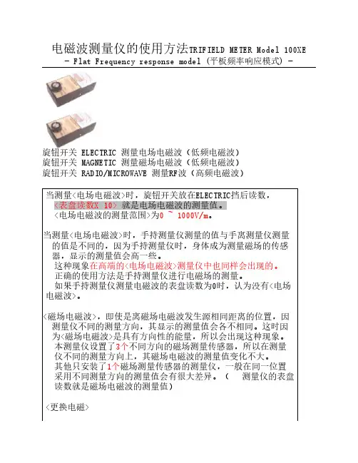 电磁波测量仪使用方法