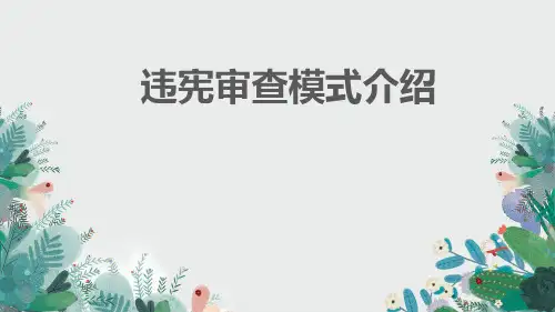 违宪审查模式介绍 PPT