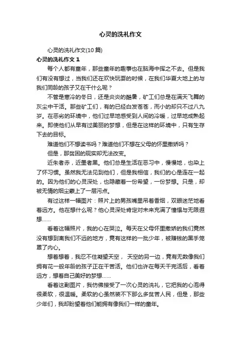 心灵的洗礼作文
