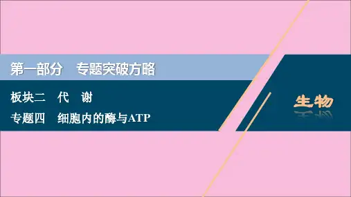 (新高考)2020高考生物二轮复习第一部分专题突破方略板块二代谢专题四细胞内的酶与ATP课件