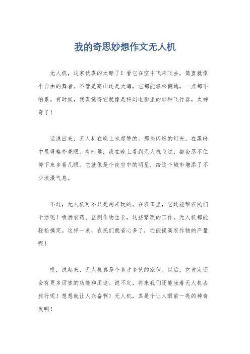 我的奇思妙想作文无人机