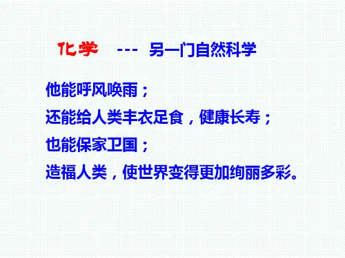 人教版九年级化学上册绪言《化学使世界变得更加绚丽多彩》(共28张PPT)
