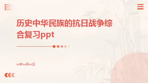 历史中华民族的抗日战争综合复习ppt