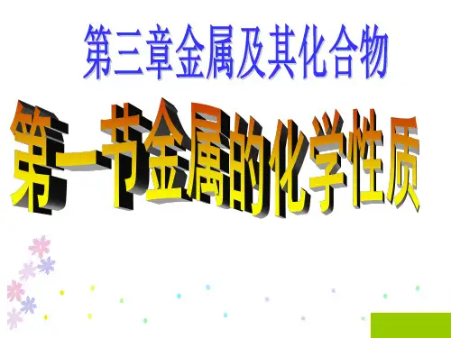 人教版高中化学必修一3.1金属的化学性质