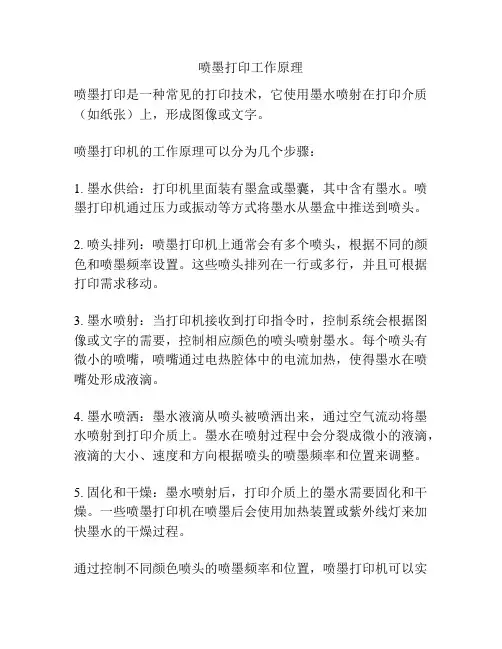 喷墨打印工作原理