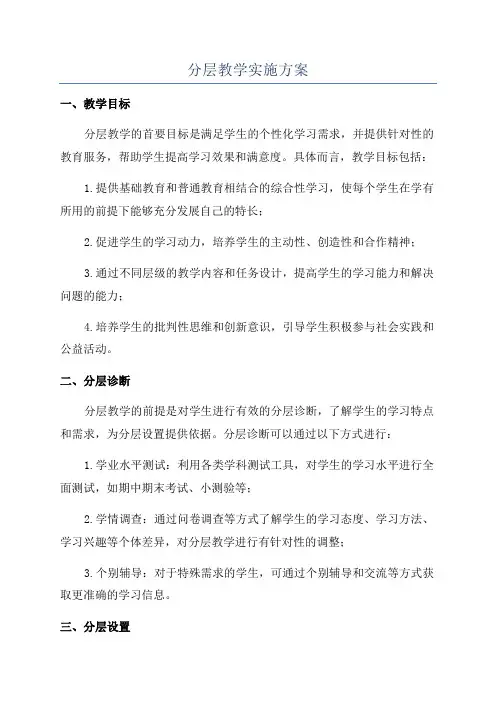 分层教学实施方案