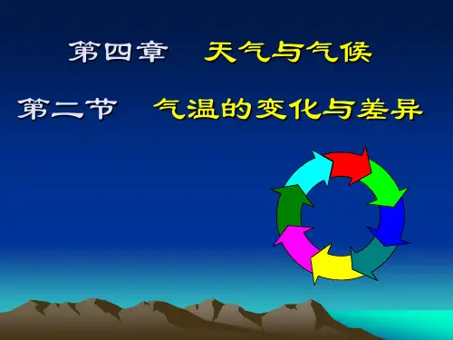 4.2气温的变化与差异PPT课件