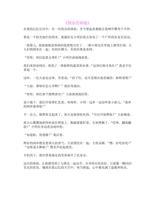 《快乐的体验》
