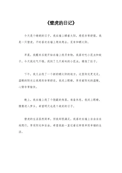 《壁虎的日记》