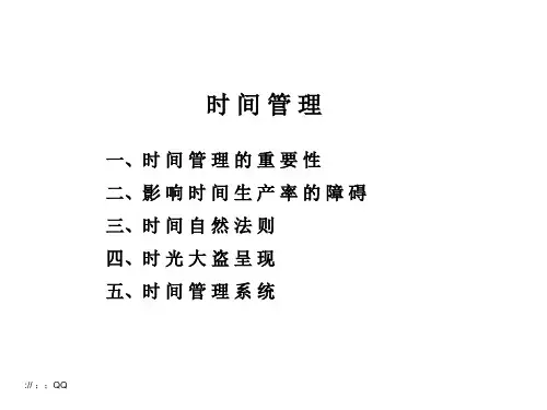 《时间管理讲座》PPT课件