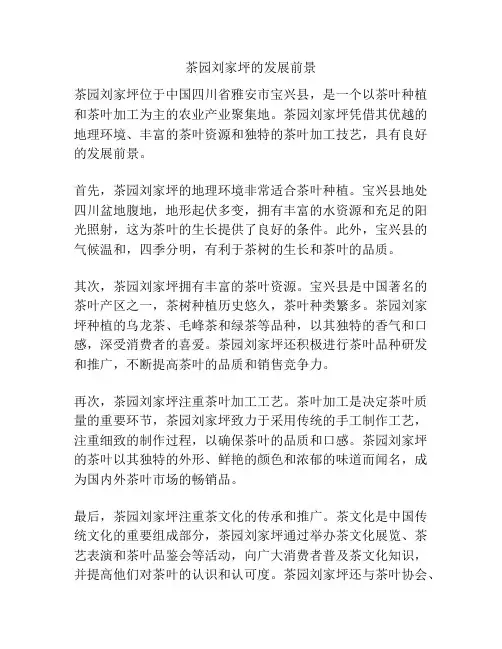 茶园刘家坪的发展前景