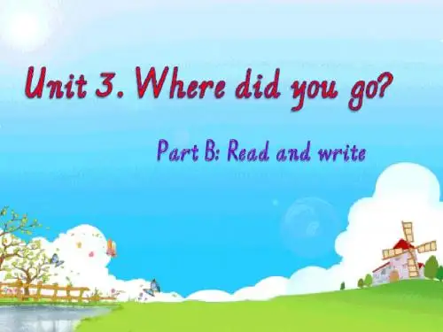 六年级英语下册Unit3《Wheredidyougo》(PartB) 优秀课件2人教PEP版
