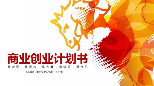 【创业计划书】大气商业创业路演ppt通用模板